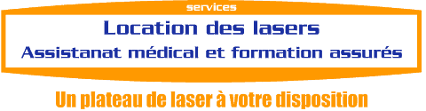 un plateau de laser à votre disposition